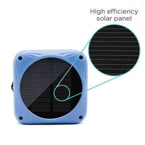 The speaker's solar panels are high efficency.